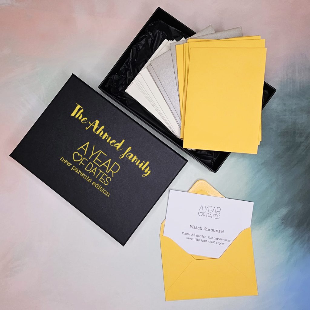 Date night box designed for New Parents