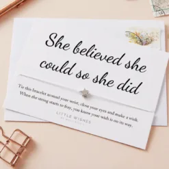 'She Believed She Could' Wish Bracelet