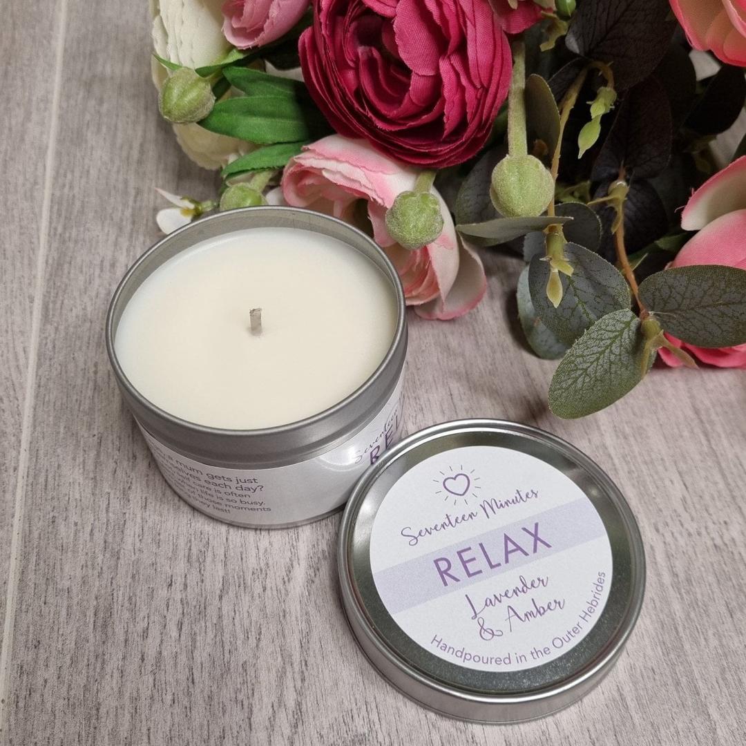 Seventeen Minutes to Relax Candle (Lavender & Amber)