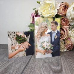 Alternative view of 5th Wedding Anniversary Personalised Wood Photo Block