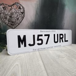 Alternative view of Personalised Car Number Plate Sign